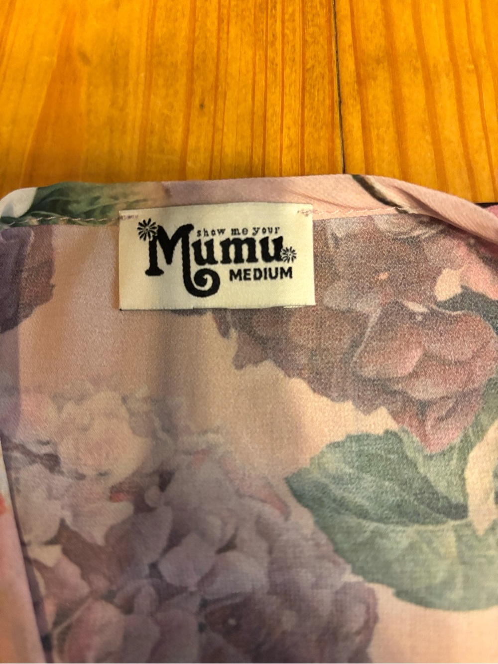 Show Me Your MuMu Pink Floral Tie-Front Top with Green Leaves - Picture 2 of 4